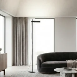 Lampade Da Terra-Perenz Illuminazione Piantana nera ultima led cct dimmerabile