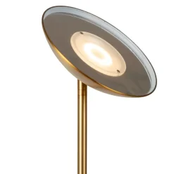 Lampade Da Terra-Selezionato da Mazzolaluce Piantana oro satinato led 20w 3000k dimmerabile parabola orientabile