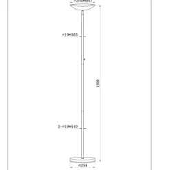 Lampade Da Terra-Selezionato da Mazzolaluce Piantana oro satinato led 20w 3000k dimmerabile parabola orientabile