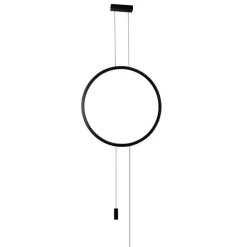 Lampade Da Terra-Selezionato da Mazzolaluce Piantana pendente dal soffitto nera cerchio led design moderna fp