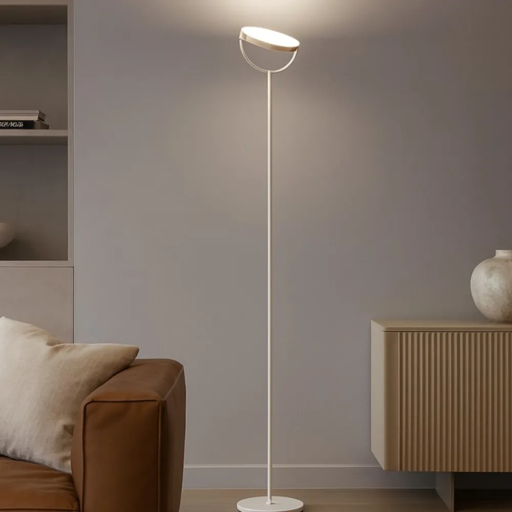 Lampade Da Terra-Perenz Illuminazione Piantana plato perenz bianca moderna led 3000k dimmerabile