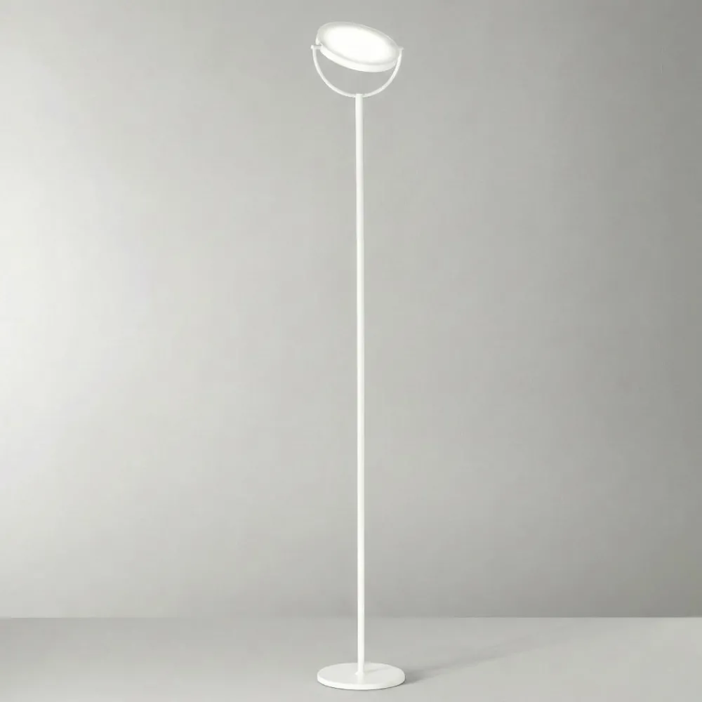 Lampade Da Terra-Perenz Illuminazione Piantana plato perenz bianca moderna led 3000k dimmerabile
