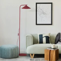Lampade Da Terra-Selezionato da Mazzolaluce Piantana rossa design minimal da lettura per salotto