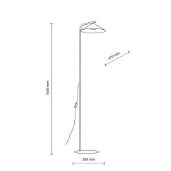Lampade Da Terra-Selezionato da Mazzolaluce Piantana rossa design minimal da lettura per salotto