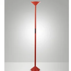 Lampade Da Terra-Fabas Luce Piantana rossa moderna led 50w 2700k 3200k 4000k tratto