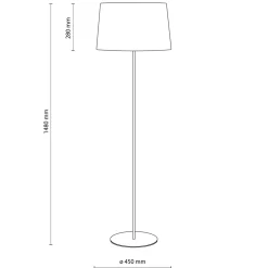 Lampade Da Terra-Selezionato da Mazzolaluce Piantana stelo sabbia paralume in tessuto beige