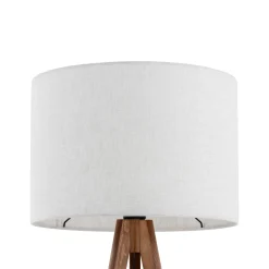 Lampade Da Terra-Selezionato da Mazzolaluce Piantana tre piedi di legno noce scandinavo paralume lino