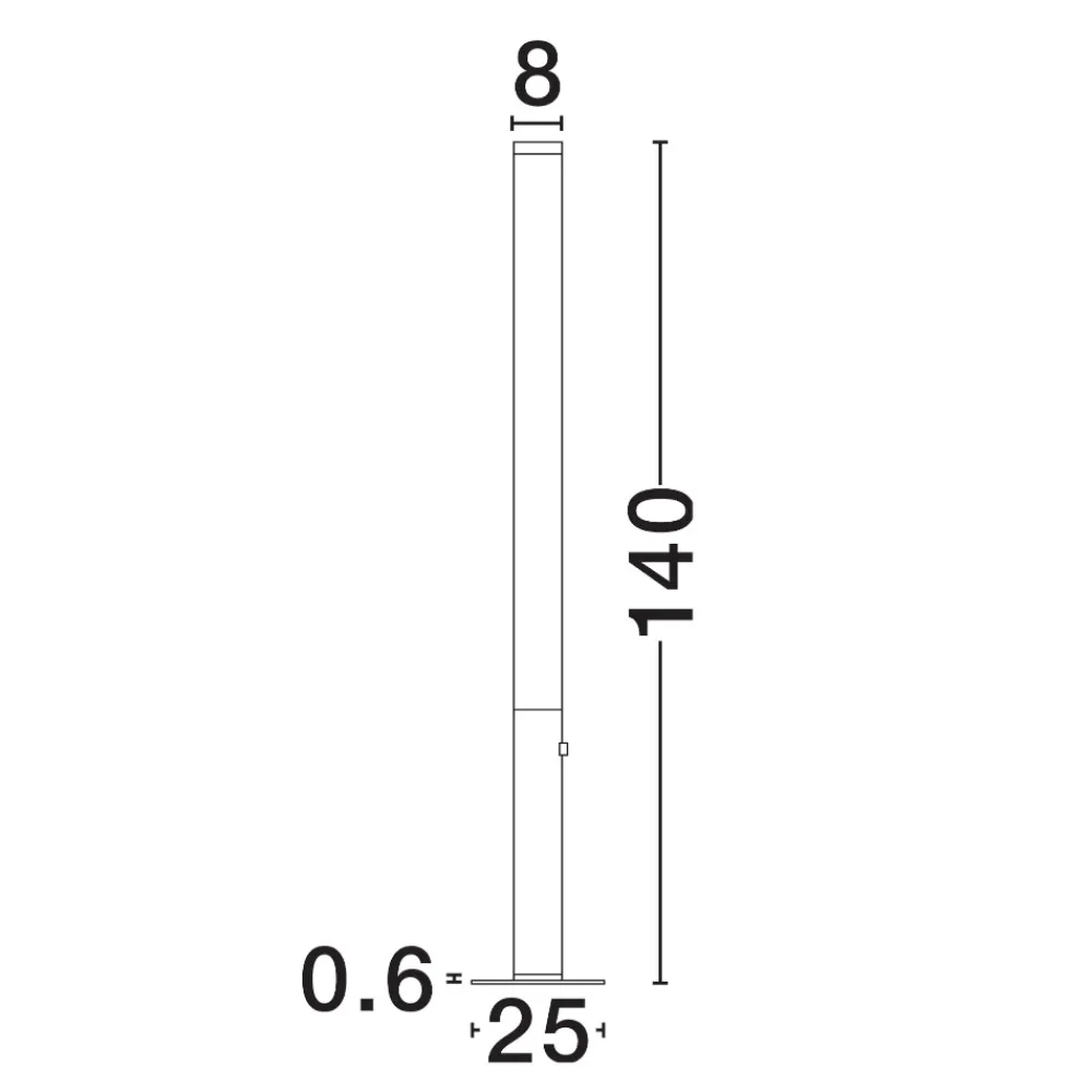 Lampade Da Terra-Selezionato da Mazzolaluce Piantana tubolare led 32w 3000k moderna dimmerabile