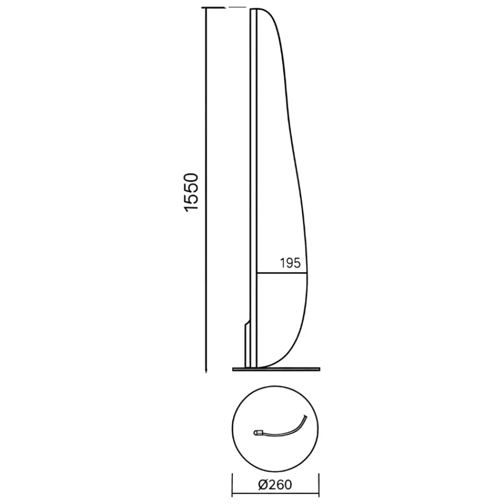 Lampade Da Terra-Selezionato da Mazzolaluce Piantana vela design moderna per soggiorno led 20w 3000k