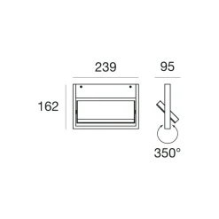 Applique Da Parete-Stilnovo Piccola applique nero led 15w 3000k moderna table