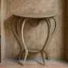 Mobili Ingresso Moderni-Selezionato da Mazzolaluce Piccola consolle design moderno metallo beige