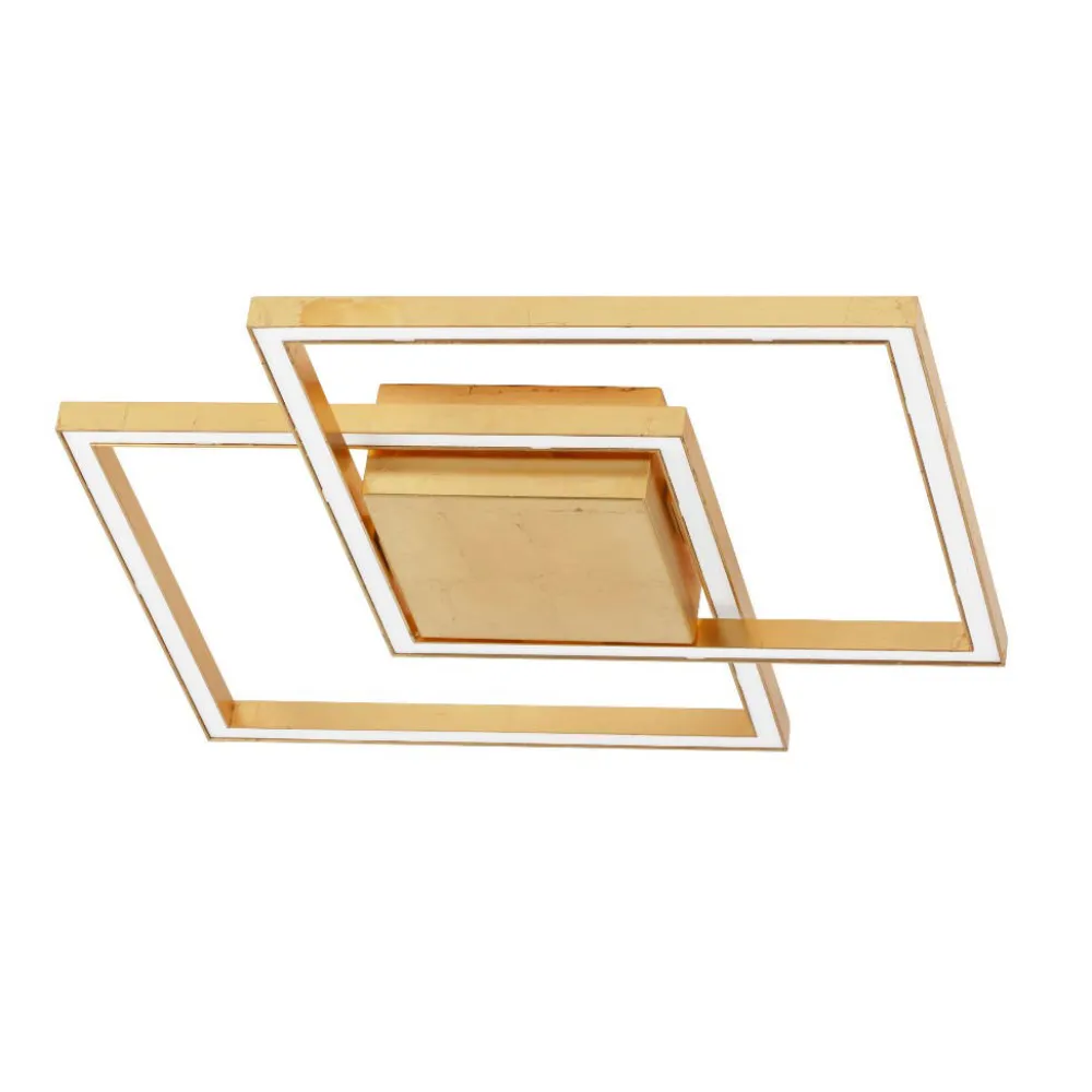 Plafoniere Moderne-Selezionato da Mazzolaluce Piccola plafoniera camera da letto in metallo foglia oro led 3000k