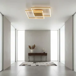 Plafoniere Moderne-Selezionato da Mazzolaluce Piccola plafoniera camera da letto in metallo foglia oro led 3000k