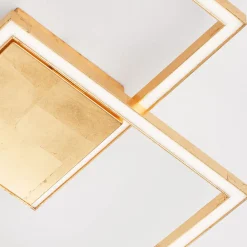 Plafoniere Moderne-Selezionato da Mazzolaluce Piccola plafoniera camera da letto in metallo foglia oro led 3000k