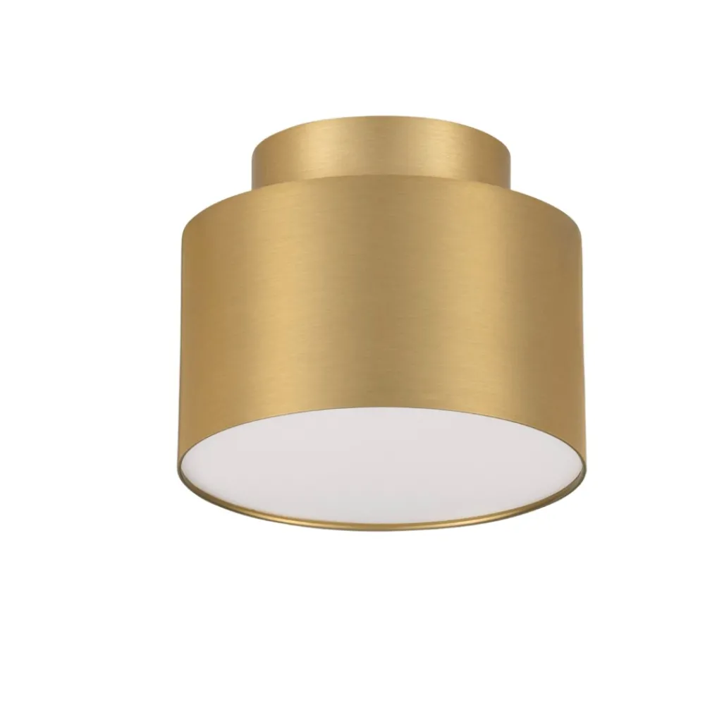 Plafoniere Moderne-Selezionato da Mazzolaluce Piccola plafoniera 11cm oro rotonda da soffitto led 16w 3000k