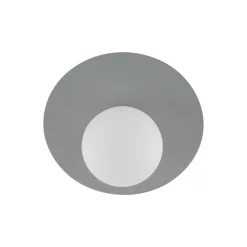 Plafoniere Moderne-Selezionato da Mazzolaluce Piccola plafoniera moderna con sfera vetro bianco