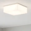 Plafoniere Moderne-Selezionato da Mazzolaluce Piccola plafoniera moderna 20cm quadrata vetro bianco lucido