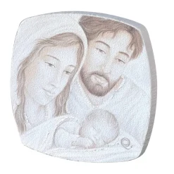 Capezzali-Selezionato da Mazzolaluce Piccolo capezzale capoletto da comodino 10x10cm sacra famiglia