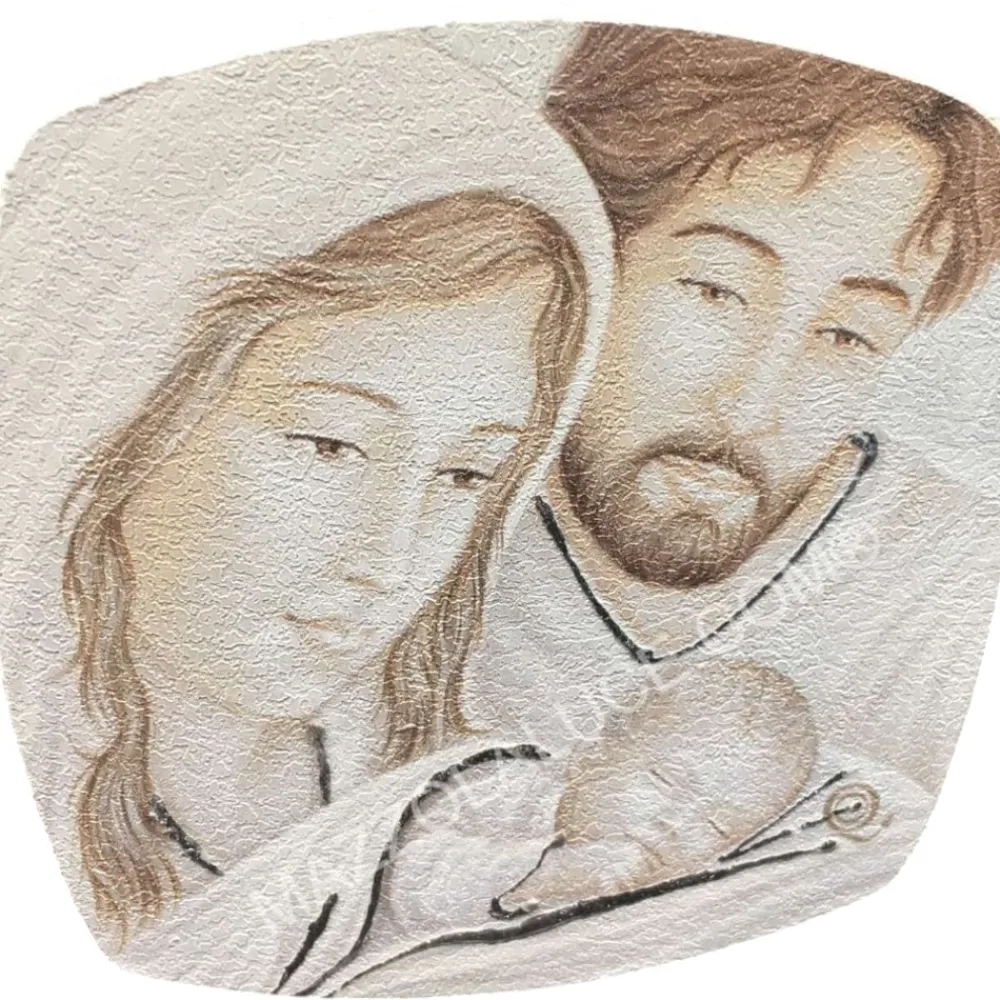 Capezzali-Selezionato da Mazzolaluce Piccolo capezzale capoletto da comodino 10x10cm sacra famiglia