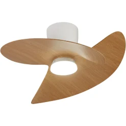 Ventilatori Da Soffitto-Selezionato da Mazzolaluce Piccolo ventilatore da soffitto led cct bianco e pale legno max 13mq