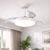 Ventilatori Da Soffitto-Selezionato da Mazzolaluce Piccolo ventilatore pale a scomparsa stanza 13mq bianco led cct motore silenzioso