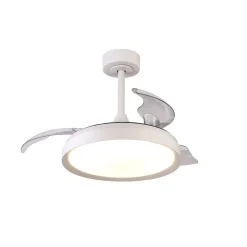 Ventilatori Da Soffitto-Selezionato da Mazzolaluce Piccolo ventilatore pale a scomparsa stanza 13mq bianco led cct motore silenzioso