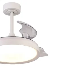 Ventilatori Da Soffitto-Selezionato da Mazzolaluce Piccolo ventilatore pale a scomparsa stanza 13mq bianco led cct motore silenzioso