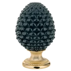 Soprammobili Moderni-Bongelli Preziosi Pigna da tavolo h17 nera oro ceramica