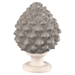 Soprammobili Moderni-Selezionato da Mazzolaluce Pigna siciliana ceramica grigio h12