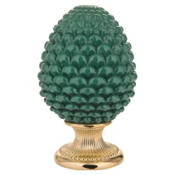 Soprammobili Moderni-Bongelli Preziosi Pigna verde oro da tavolo h35 grande ceramica