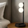 Abat Jour-Ideal Lux Ping pong tl2 lampada da comodino moderna abat-jour led 6w 3000k nero