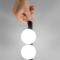Abat Jour-Ideal Lux Ping pong tl2 lampada da comodino moderna abat-jour led 6w 3000k nero