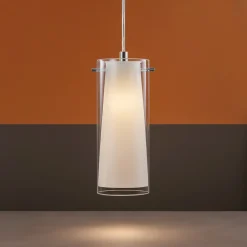 Lampade A Sospensione-Eglo Pinto lampada a sospensione moderna doppio vetro