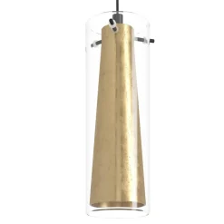 Lampade A Sospensione-Eglo Pinto gold lampada a sospensione per cucina design elegante