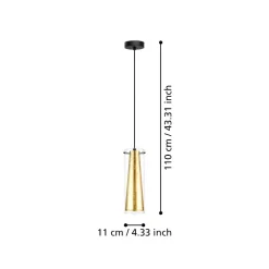 Lampade A Sospensione-Eglo Pinto gold lampada a sospensione per cucina design elegante