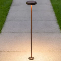 Lampioni Da Giardino-Linea Light Pistillo lampione da giardino ip65 marrone h91 cm