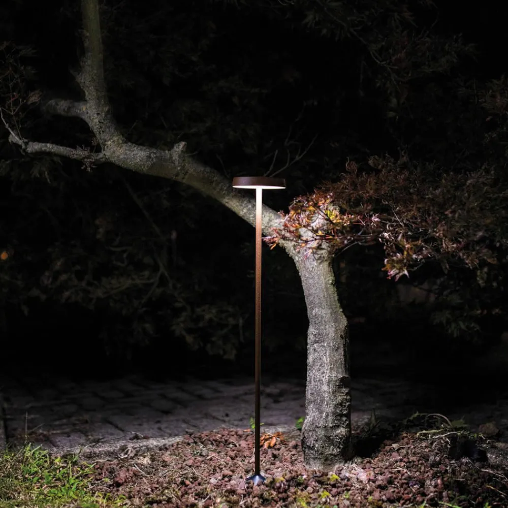 Lampioni Da Giardino-Linea Light Pistillo lampione da giardino ip65 marrone h91 cm