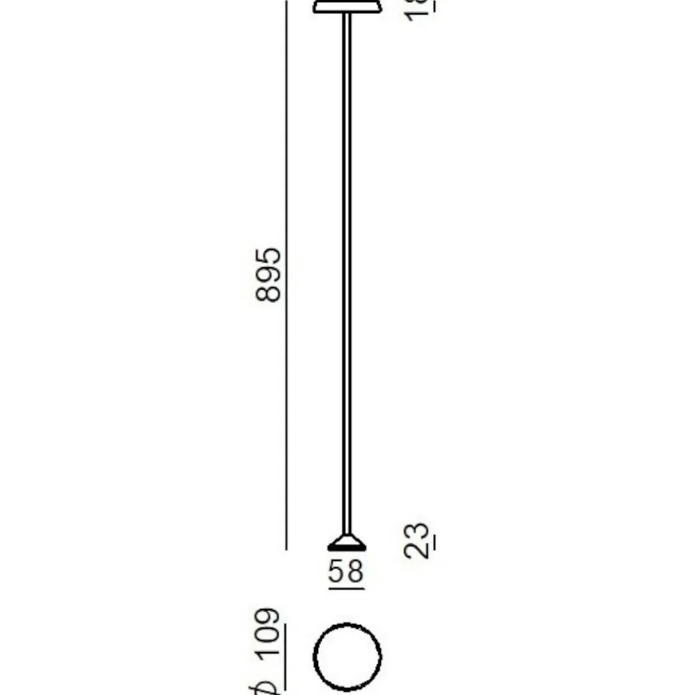 Lampioni Da Giardino-Linea Light Pistillo lampione da giardino ip65 marrone h91 cm