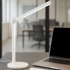 Lampade Da Tavolo-Ideal Lux Pivot tl lampada da scrivania led touch dimmer bianca moderna