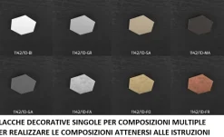 Accessori-Top Light Placca esagonale decorativa metallo foglia rame per plafoniera hexagon