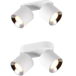 Plafoniere Moderne-Selezionato da Mazzolaluce Plafone da incasso o plafone con faretti bianchi orientabili