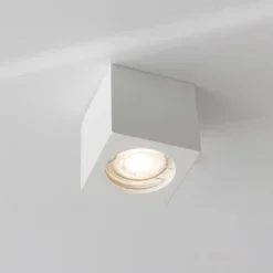 Plafoniere Moderne-Selezionato da Mazzolaluce Plafone quadrato cubo di gesso da cucina bianco pitturabile 220v gu10 led