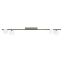 Plafoniere Moderne-Selezionato da Mazzolaluce Plafoniera a binario 141 cm marrone con sfere di vetro per soggiorno moderno