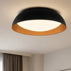 Plafoniere Moderne-Selezionato da Mazzolaluce Plafoniera a cupola nero rame per sala da pranzo