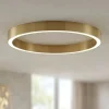 Lampadari Moderni-Selezionato da Mazzolaluce Plafoniera ad anello led 3000k dimmerabile oro 80cm