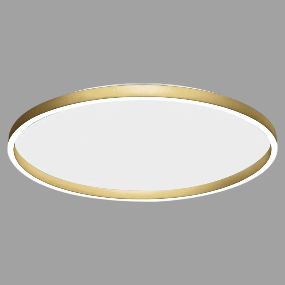 Plafoniere Moderne-Gea Luce Plafoniera aela oro led 72w 3000k 4000k rotonda