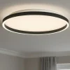 Plafoniere Moderne-Gea Luce Plafoniera aela p-p nera per cucina moderna 36w 3000k 4000k