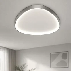 Plafoniere Moderne-Vivida International Plafoniera a led vivida lifering titanio 48w 3000k 4000k dimmerabile