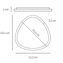 Plafoniere Moderne-Vivida International Plafoniera a led vivida lifering titanio 48w 3000k 4000k dimmerabile