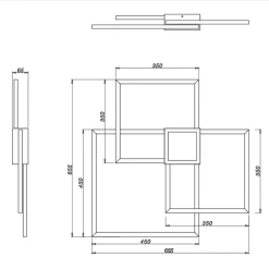 Plafoniere Moderne-Selezionato da Mazzolaluce Plafoniera a led 38w 3000k dimmerabile design moderna grigio